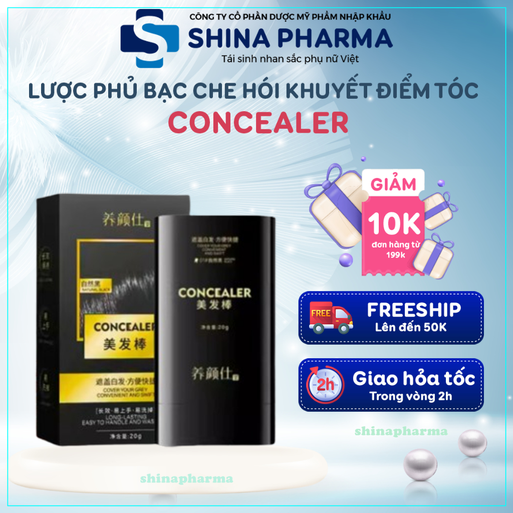 Lược Chải Phủ Bạc CONCEALER - Lược CONCEALER Tiện Lợi Giúp Tóc Đen, Phủ Bạc Nhanh Chóng Mọi Nơi, Cải Thiện Bạc Tóc