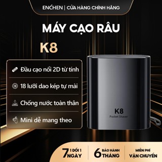 Máy cạo râu Enchen K8 đầu cạo 2D chống nước, 18 lưỡi dao tự mài, pin dùng đến 60 ngày - BH 6 tháng