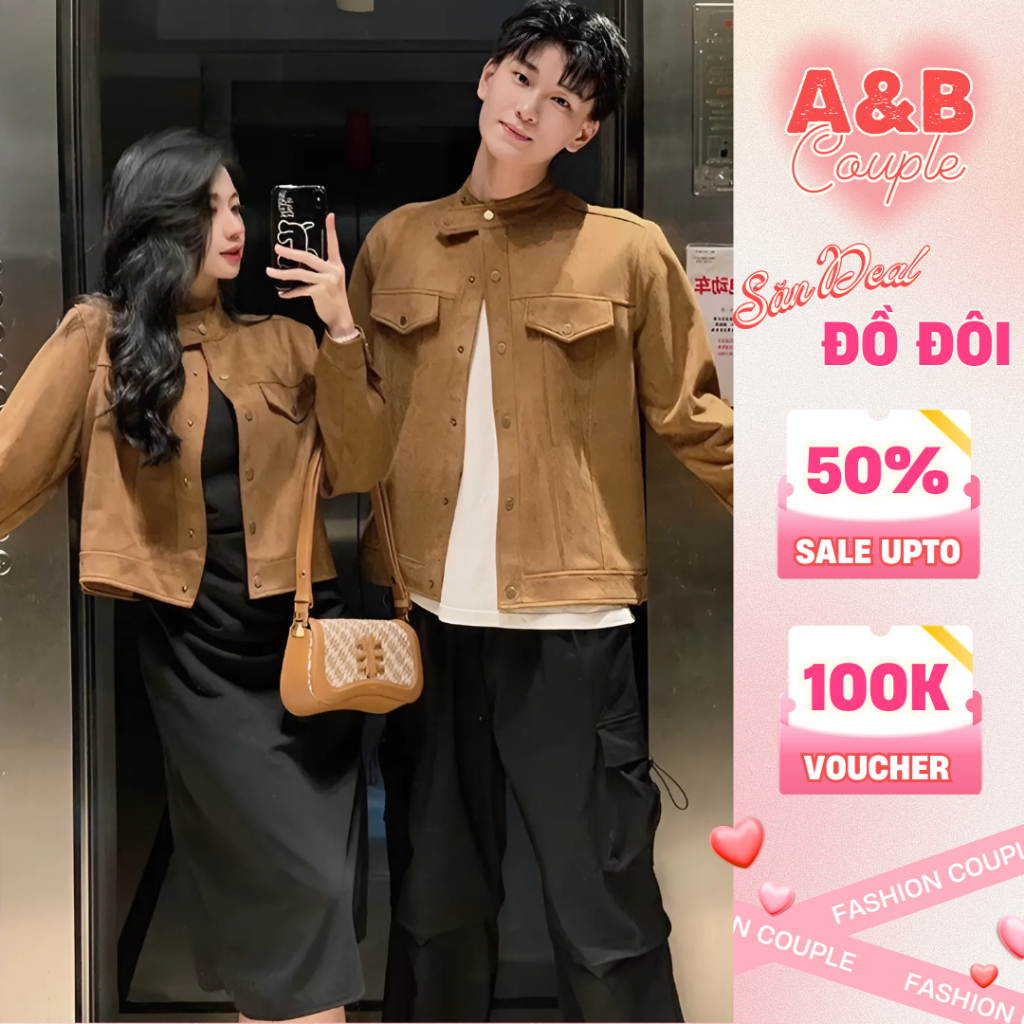 Couple Áo Khoác Đôi Nam Nữ Phong cách Hàn Quốc dành cho cặp đôi