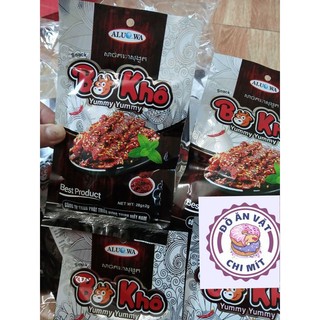 Bán sỉ Snack Bò Khô Aluowa bịch 30 gói thơm cay, đồ ăn vặt giá rẻ đồ ăn vặt cổng trường hot nhất