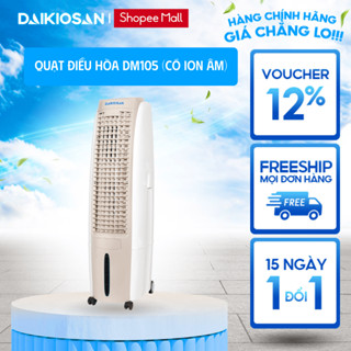 Quạt Điều Hòa Hơi Nước Daikiosan DM105 Công Nghệ ION Âm Có Lưới Lọc Bụi Kèm Remote Điều Khiển
