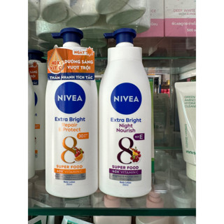 SỮA DƯỠNG THỂ ,TRẮNG DA NIVEA  BAN ĐÊM VÀ BAN NGÀY CHAI VÒI  [CHÍNH HÃNG100% ]