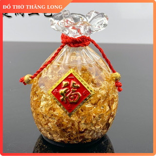 Túi Tiền nước Vàng lá thu hút tài lộc, cân bằng phong thủy, Đặt Bàn Thờ Thần Tài