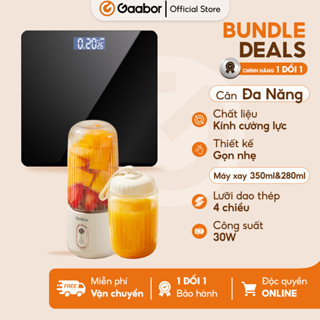 Combo Gaabor 35 cân sức khỏe điện tử thông minh GWS-M01A và máy xay sinh tố cầm tay FP03T-WH01A