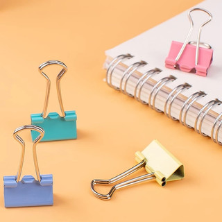 Kẹp Bướm Sắc Màu Deli 15mm 19mm 25mm 32mm 41mm 50mm Giữ Đồ Dùng Văn Phòng