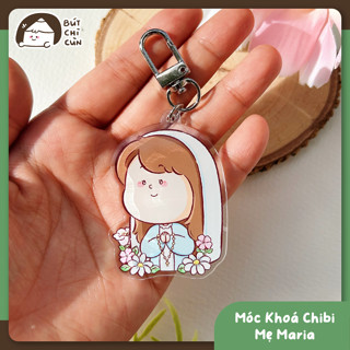 Móc Khoá Công Giáo Hình Đức Mẹ Quà Tặng Công Giáo Nhựa Acrylic In Hai Mặt Thiết Kế Bởi Bút Chì Cùn Mẫu Mới Cập Nhật