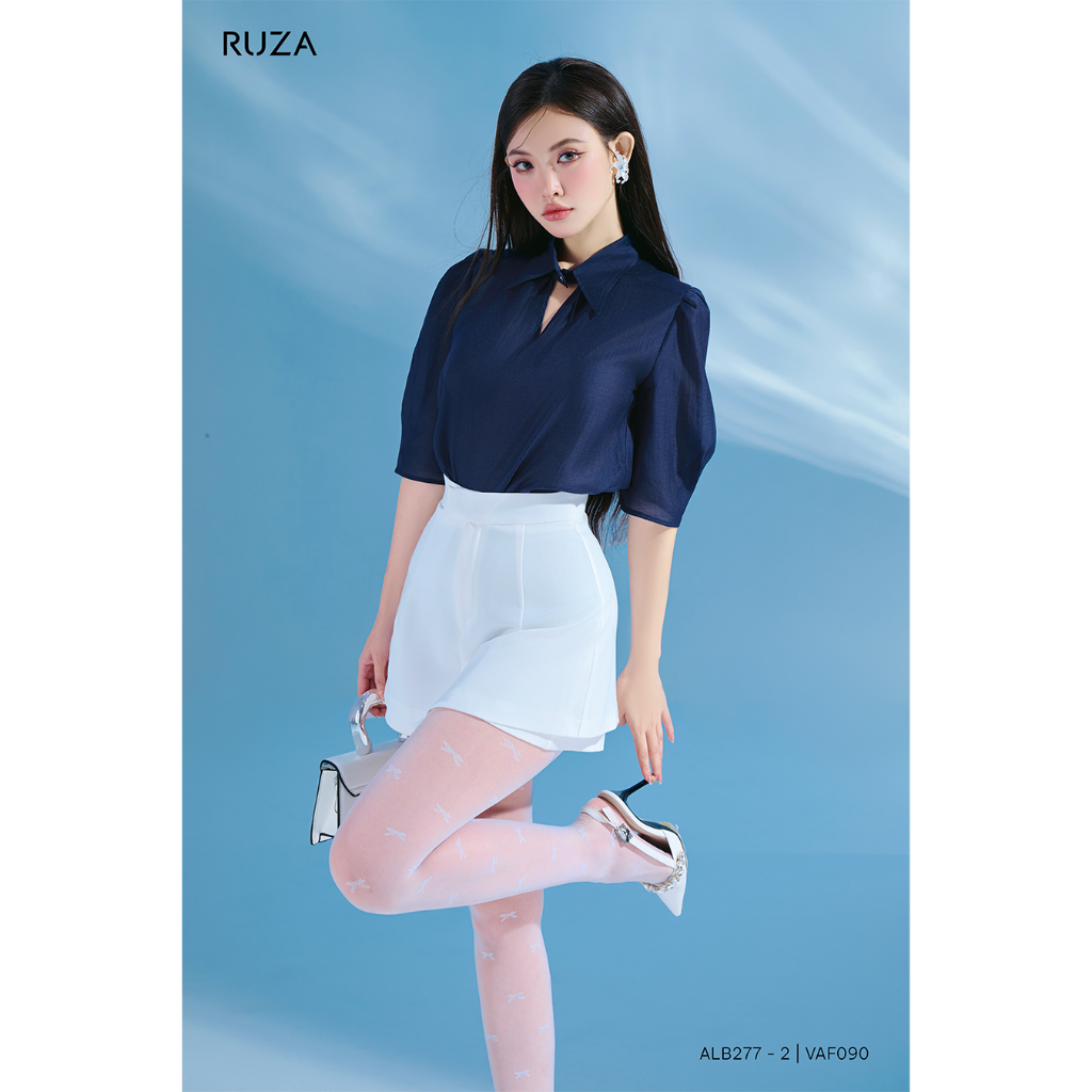 Áo sơ mi nữ tay lỡ RUZA công sở thiết kế thanh lịch sang trọng ALB277