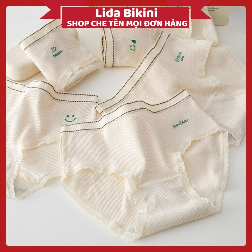 Quần Lót Nữ Cotton gân tăm smilee cao cấp thiết kế kháng khuẩn mềm mại MÃ 0228