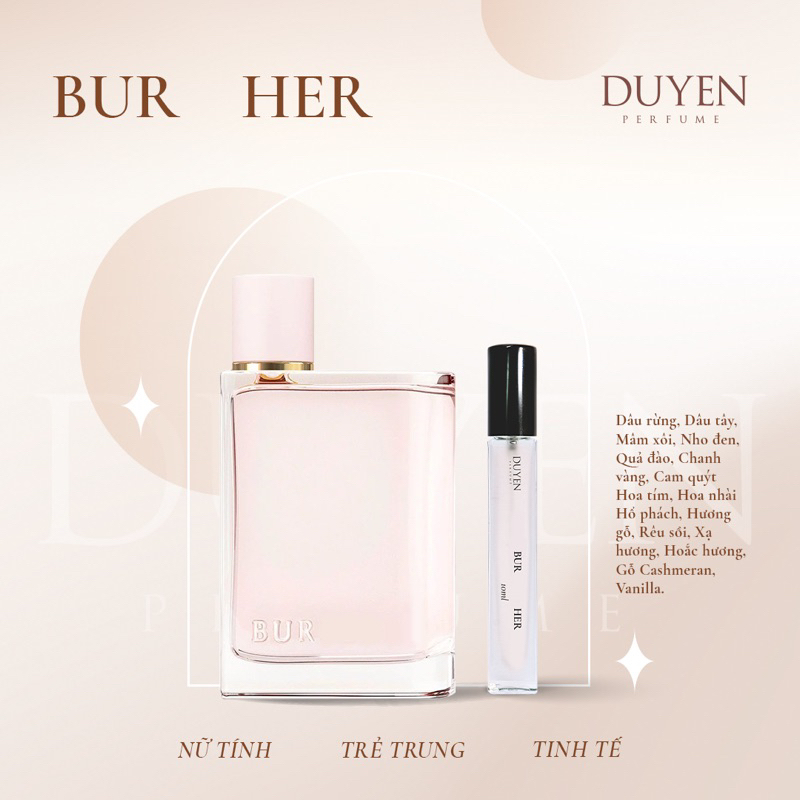 Nước hoa Nữ BBR HER Ngọt ngào Quyến rũ Dễ thương duyenperfume