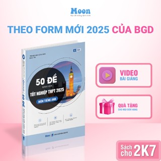 Sách bộ 50 đề minh họa luyện thi THPTQG 2025 môn Tiếng Anh cô Trang Anh | Sách ID