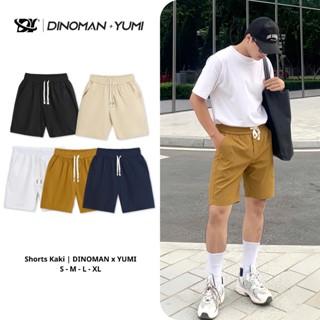    Xả Kho   Quần Short Kaki Mỏng Dinoman Quần Lửng Form Trên Gối Cạp Chun Mềm Mịn Không Nhăn - QS04 