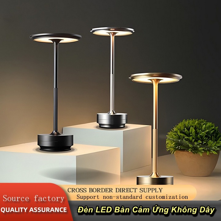 Đèn Để Bàn Sử Dụng Led Cảm Ứng Luxury Dinner Table Lamps Cảm Ứng, Pin 1800mAh, 3 Chế Độ Ánh Sáng - K