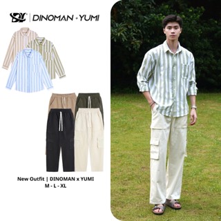 Áo Sơ Mi Linen và Quần Túi Hộp Cargo Pants Dinoman x Yumi