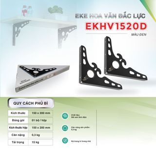 Giá hoa văn để kệ , eke chữ L sắt sơn tĩnh điện treo tường 15x20cm (bộ gồm 2 chiếc)