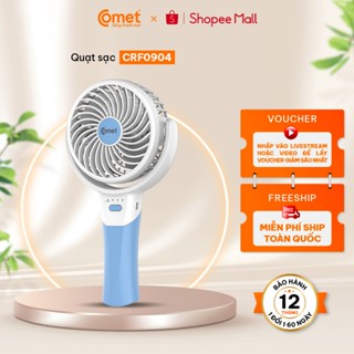 [Vào LIVE- Hỏa tốc HCM] Quạt Sạc Mini Gấp Gọn Cầm Tay Comet CRF0904 3W Nhỏ Gọn Sạc USB Tiện Lợi, Dung Lượng Pin 1.200mAh