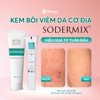 Sodermix 30g & 15g - Tặng Kem Helia & Vitamin C - Kem Bôi Viêm Da Cơ Địa Hỗ Trợ Ngứa Ngáy, Eczema, Chàm Sữa, Tổ Đỉa