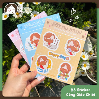 Bộ hình dán Công giáo - Quà tặng Công giáo - Chúa Giêsu dễ thương - chống nước