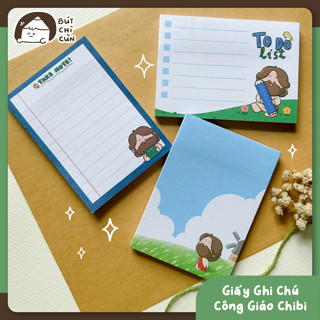 Giấy ghi chú Công giáo - Quà tặng Công giáo - Hình Chúa Giêsu đáng yêu - Có keo dính