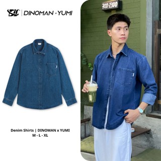Áo Sơ Mi Demin Nam Nữ Dino x Yumi Chất Liệu Jean Cao Cấp Mềm Mịn Trẻ Trung Form Oversize Dễ Phối Đồ - SM06-2