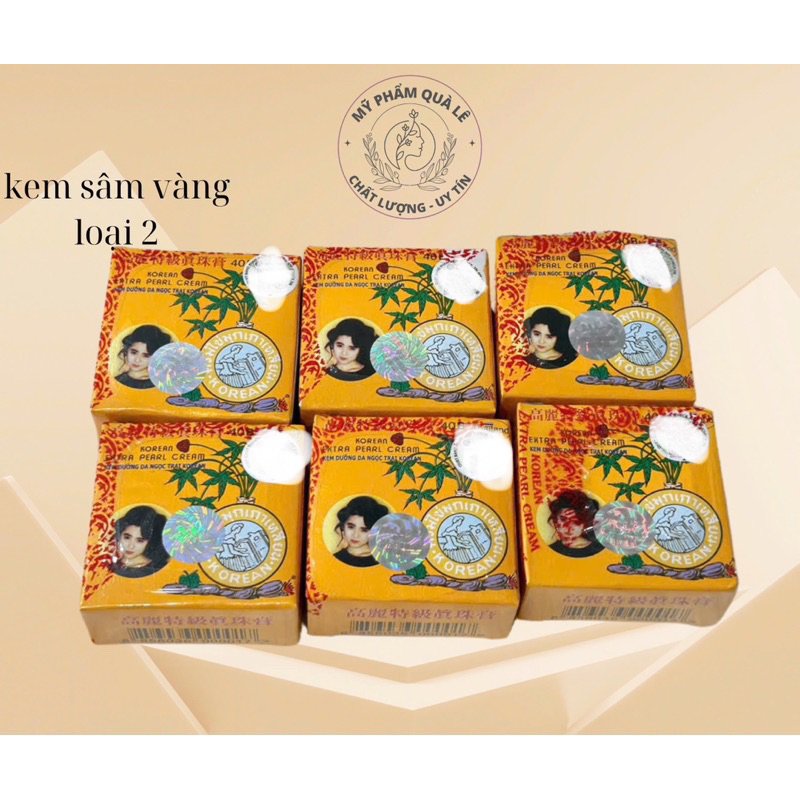 combo 10 hủ kem sâm vàng dưỡng trắng da (hàng loại 2)