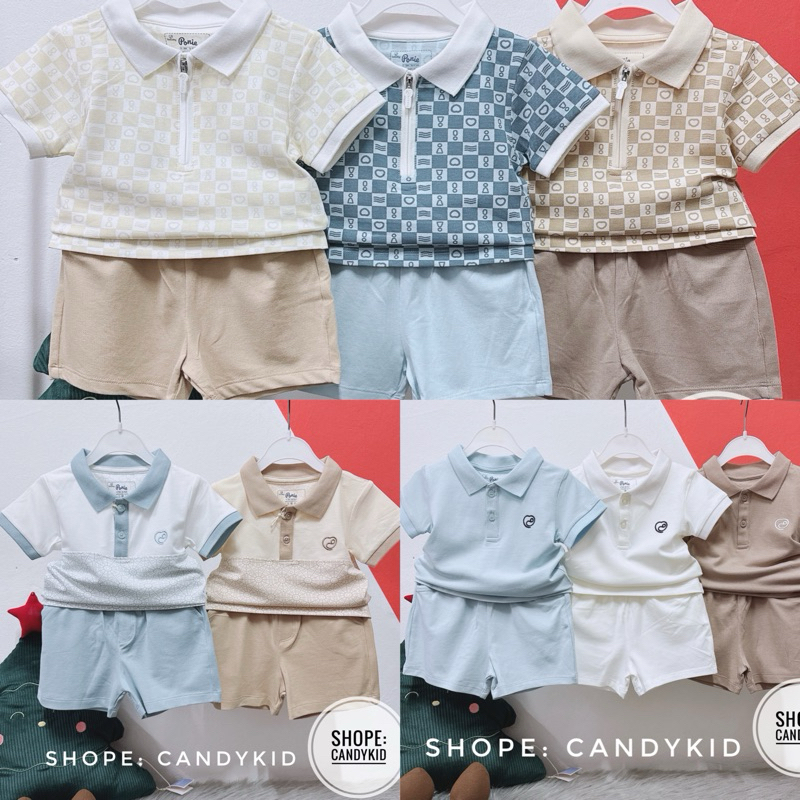 [Bubaby]Bộ cộc tay Polo Ponie