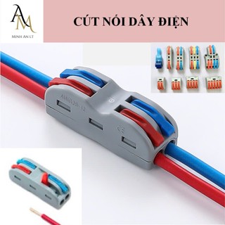 (Bịch 10 Cái) Cút Nối Điện, Cút Nối Dây Điện Nhanh 2 Ra 2/4/6, Cút Nối Dây Điện Đơn Đôi Ba