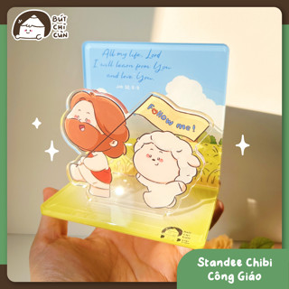 Standee Chúa Giêsu Quà Tặng Công Giáo Hình Chúa Giêsu Phong Cách Chibi Nhựa Acrylic Dày 5mm Thiết Kế Bởi Bút Chì Cùn