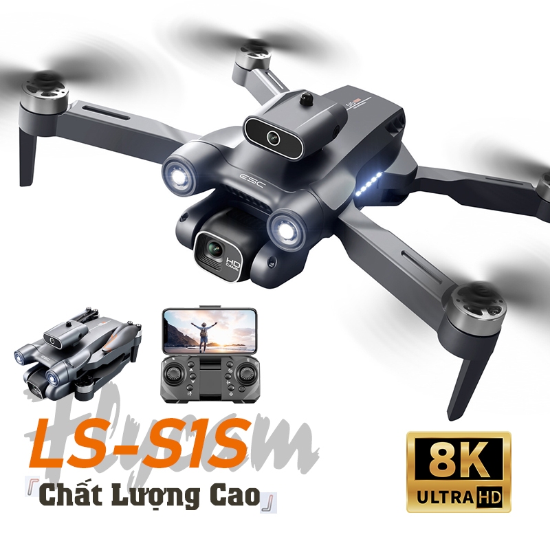Máy Bay Camera S1S Flycam Drone Camera HD 4K FPV 5000M Cảm Biến Tránh Vật Cản Xoay 360 Độ
