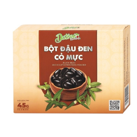 [FAMAX] Bột Đậu Đen Cỏ Mực nguyên chất Datino hộp 3g x 15 gói