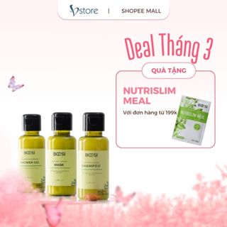 Bộ Gội Xả Sữa Tắm Bcosi Travel Kit Set Mini Làm Mềm Nuôi Dưỡng Tóc Ẩm Mượt Nhỏ Gọn Tiện Lợi 70ml