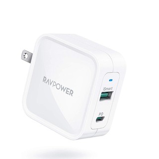 Củ Sạc Ravpower RP-PC133 Công Nghệ Gan 2 Cổng 65W Sạc Nhanh PD Type C Và USB A Cho Các Thiết Bị Khác