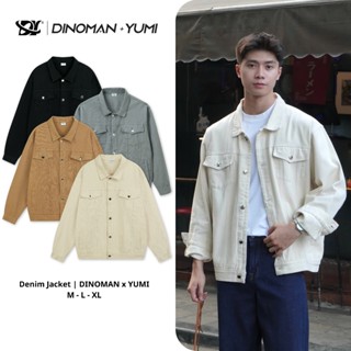 Áo Khoác Kaki Cúc Kim Loại Dinoman & Yumi 400gsm Form Oversize Basic Trẻ Trung - SM010