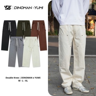 Quần Kaki Double Knee Dinoman & Yumi Chất Liệu Kaki Mềm 300gsm Phong Cách Trẻ Trung - QTH03