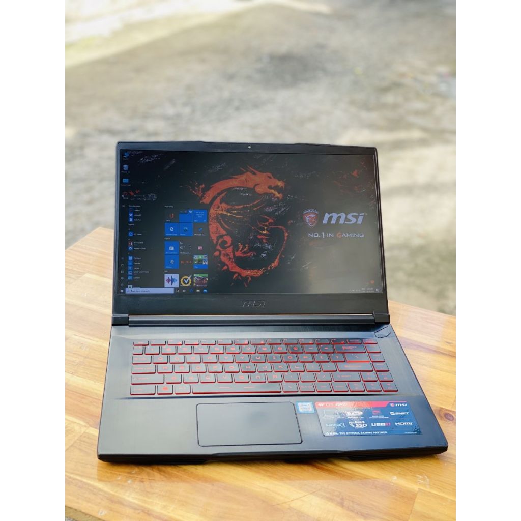 MSI GAMING GF63 CORE I7 9750H RAM 16G SSD 512G 15.6INCH FHD IPS GTX 1050TI