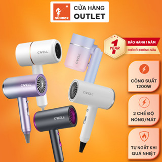 Máy sấy tóc mini CWell 4 mùa nâng cấp 1200W, 2 chế độ sấy nóng/lạnh, ánh sáng xanh bảo vệ tóc C02HD