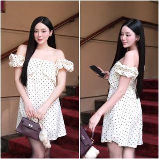  BYBYPIL FREESIZE  Đầm trễ vai babydoll tiểu thư công chúa CAMELLIA đi tiệc đi chơi hẹn hò BYBYPIL 