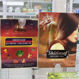 Dầu gội đen và nâu tóc Shitinsof Hán Phương Linh Chi (Hộp 3 gói)