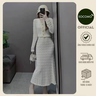  Set bộ lông thỏ áo kèm chân váy đuôi cá Socomo B1582023 - Hàng loại 1 chất đẹp - Giá tốt 