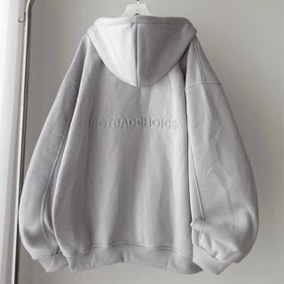 Áo Zip Nỉ Unisex Form Rộng NOTBADCHOICE Dây Kéo Hai Chiều Phá Cách Hot Trend - Pqk Boutique