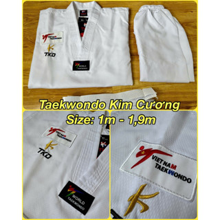  Võ Phục Taekwondo Cao Cấp Vải Vân THOI Kim Cương K siêu nhẹ êm mềm mát Full Size 100 -190cm Hỏa Tốc 