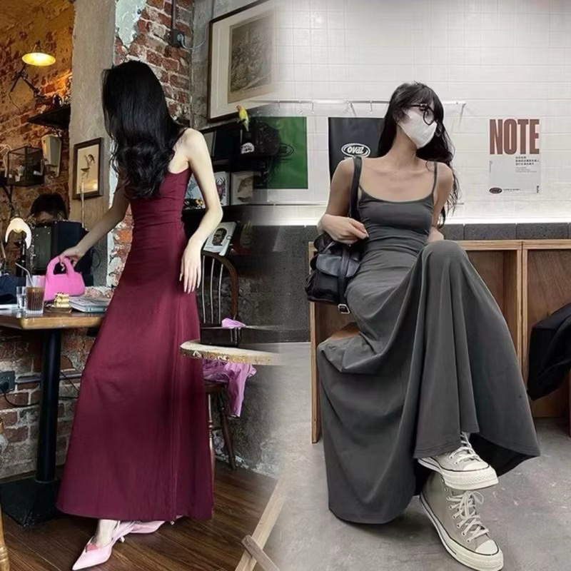 Đầm Maxi Nữ Hai Dây Dáng Dài 3 Màu Thun Tăm Lạnh Cực Tôn Dáng ( Có bigsize) Maxi | BigBuy360 - bigbuy360.vn