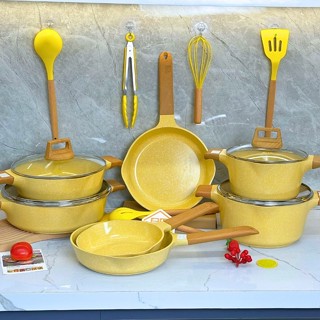 Nồi Chảo Chống Dính MGC Chính Hãng Màu Vàng, Đun Được Mọi Loại Bếp