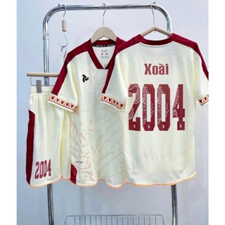 Quần Áo Bóng Đá Trẻ Em ST - Bộ Thể Thao XOAY Kem Chất Thun Mát Mặc Đá Bóng, Đi Chơi Đủ Size