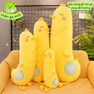 Gấu bông gối ôm gối nằm gối ngủ búp bê gà vàng đáng yêu