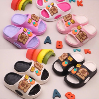 Dép lê capybara cho bé trai bé gái từ 3 đến 10 tuổi chất liệu eva siêu êm mềm