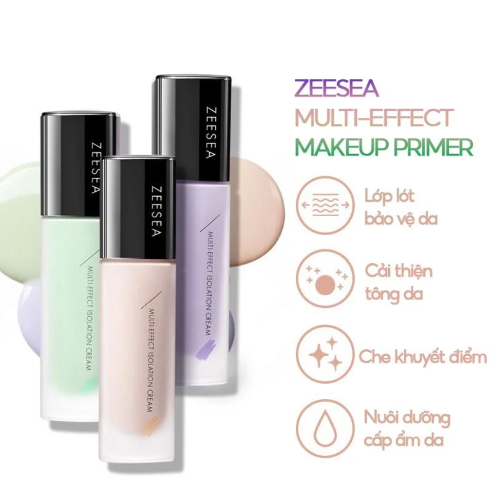 Kem Lót Trang Điểm Zeesea Multi-Effect Makeup Primer Kiềm Dầu, Dưỡng Ẩm, Nâng Tông Tự Nhiên Lâu Trôi