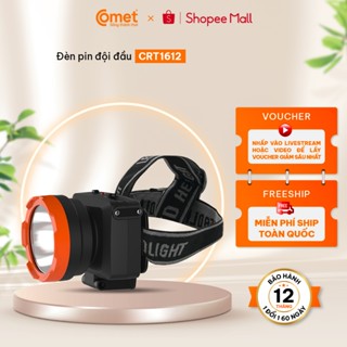 [Vào LIVE - Hỏa tốc HCM + HN] Đèn Pin Sạc Led Đội Đầu Comet  CRT1612 Dung Lượng 900mAh, 3W siêu sáng