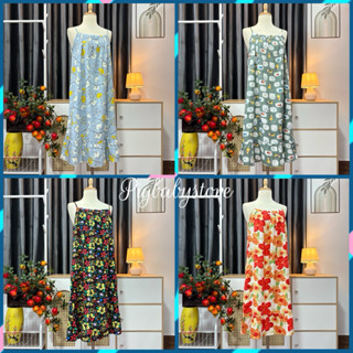 Váy ngủ hai dây, đầm tole lanh lụa mặc nhà VNXK 47-70kg, váy lanh bầu mịn mát - Pigbabystore