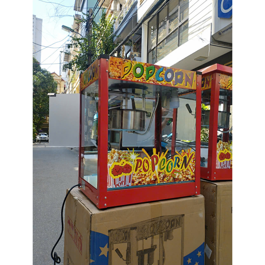 Máy nổ bỏng ngô, máy nổ bỏng bắp rang bơ bằng điện, làm tại nhà