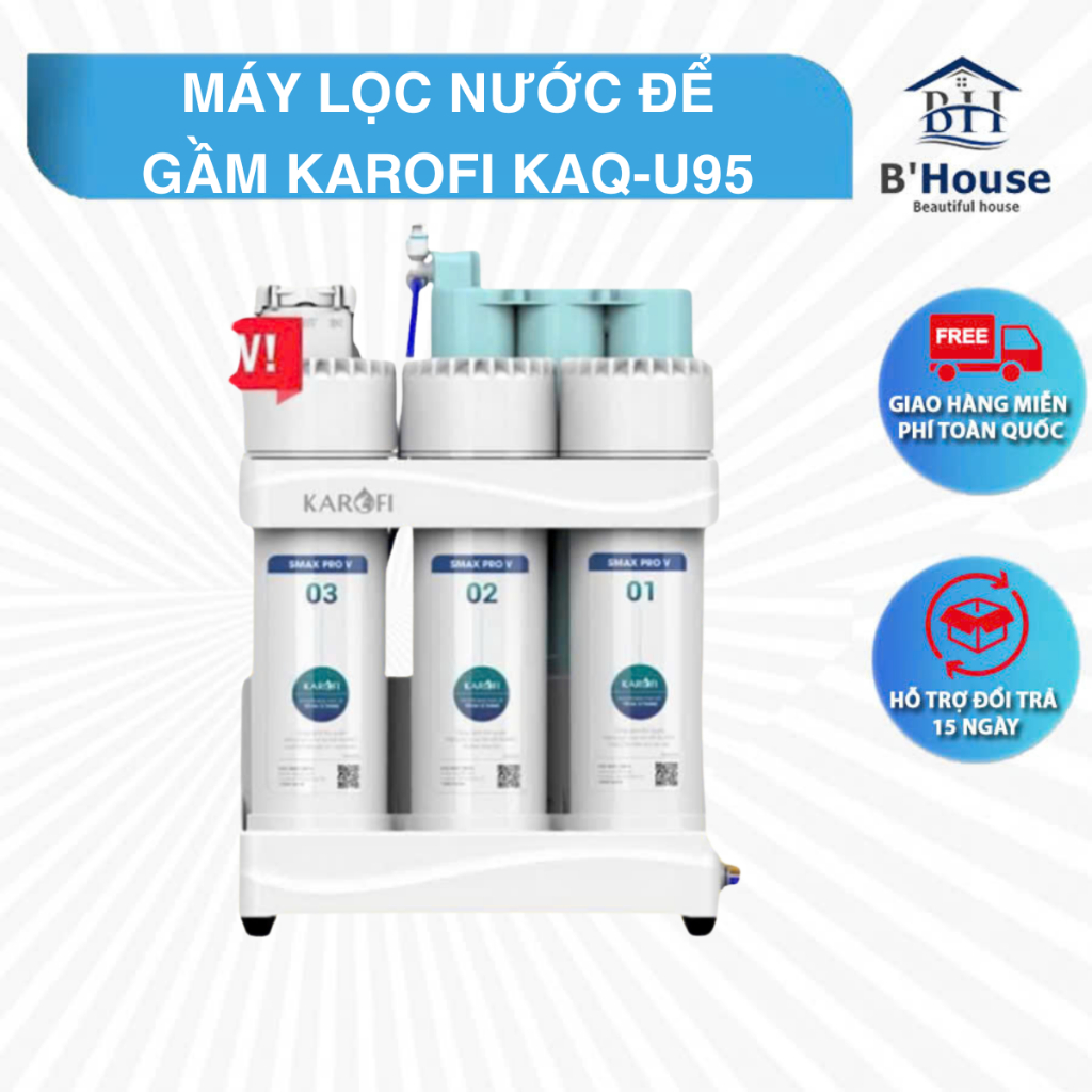 Máy lọc nước để gầm 10 lõi lọc Karofi KAQ-U05 Pro| Mới nhất 2025
